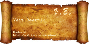 Veit Beatrix névjegykártya